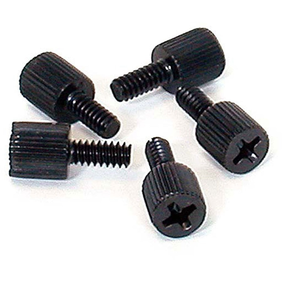 StarTech.com StarTech.com 6-32, 5/16in Long Black Metal Computer Case Thumbscrew - Pkg of 50 - Metal Thumbscrews - PC Case Thumbscrew - 8 mm (pack of 50 ) SCREWTHUMB