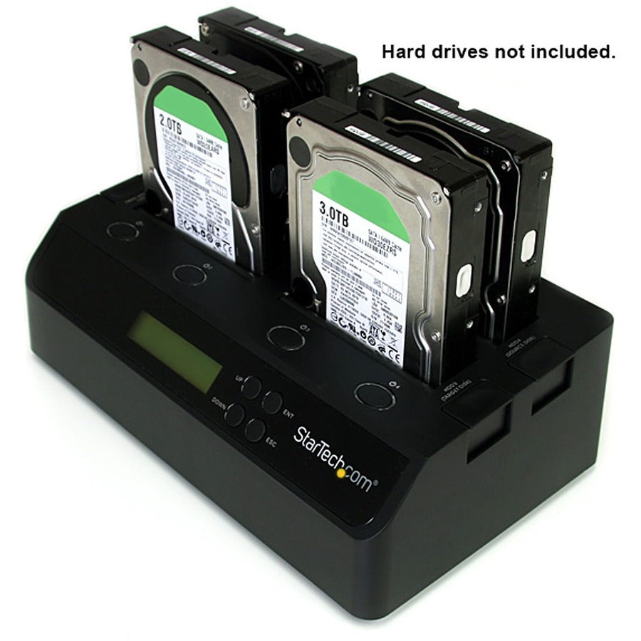 StarTech.com Station d'accueil pour duplicateur de disque dur HDD 1:3 autonome USB 3.0 eSATA vers SATA 4 baies SATDOCK4U3RE