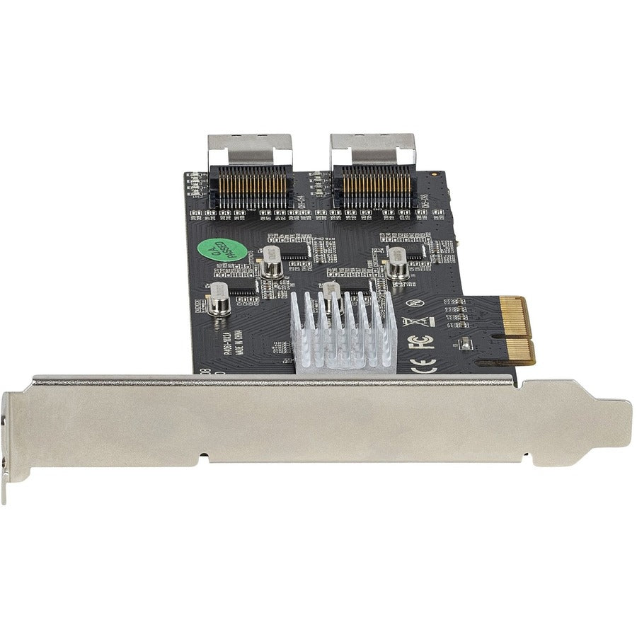 StarTech.com Carte PCIe SATA 8 ports, carte d'extension SATA PCI Express 6 Gbit/s avec 4 contrôleurs, carte adaptateur PCI-e x4 Gen 2 vers SATA III 8P6G-PCIE-SATA-CARD