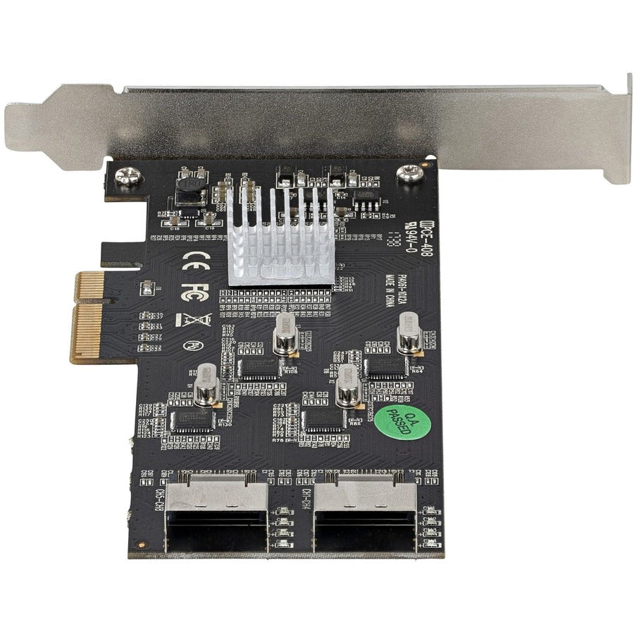 StarTech.com Carte PCIe SATA 8 ports, carte d'extension SATA PCI Express 6 Gbit/s avec 4 contrôleurs, carte adaptateur PCI-e x4 Gen 2 vers SATA III 8P6G-PCIE-SATA-CARD