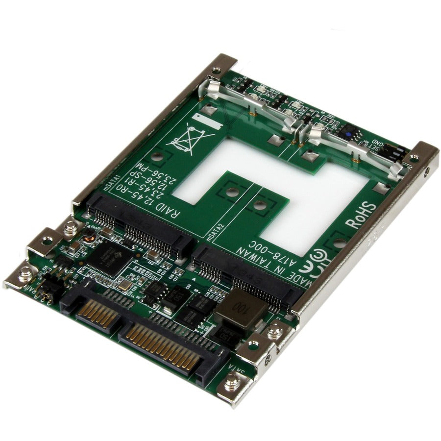 StarTech.com Convertisseur adaptateur double SSD mSATA vers SATA RAID 2,5" 25SAT22MSAT