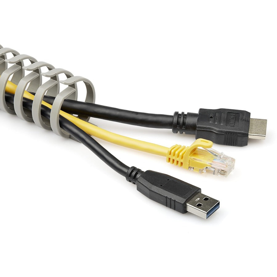 StarTech.com Cable Management Raceway Spine Vertebrae 1-1/8"(29mm)W x 2"(25mm)H, 20"(0.5m) length, Network Cord Hider/Wire Duct, UL Listed CBMFWD2030