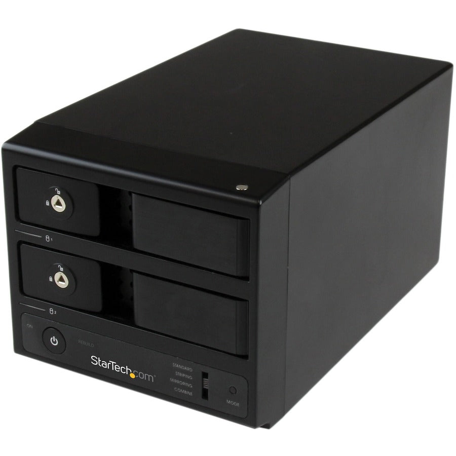 StarTech.com USB 3.0 / eSATA Dual-Bay Trayless 3.5" SATA III Hard Drive Enclosure with UASP - 2-Bay SATA 6 Gbps Hot-Swap HDD Enclosure S352BU33RER