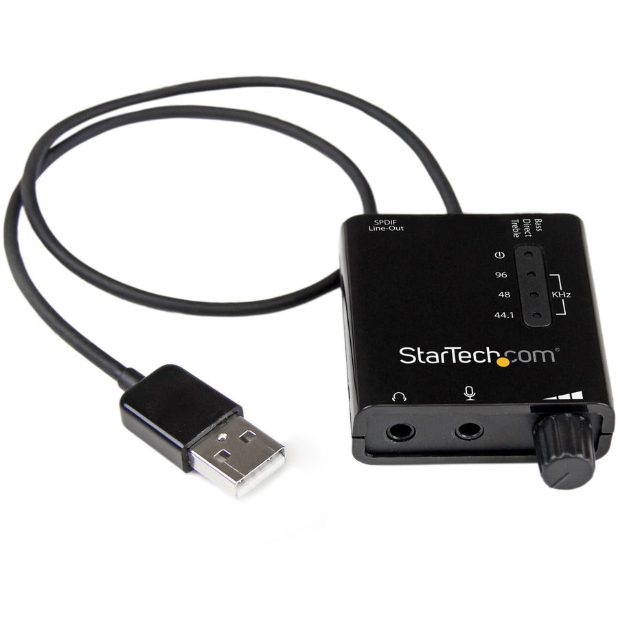 StarTech.com USB Stereo Audio Adapter External Sound Card with SPDIF Digital Audio ICUSBAUDIO2D