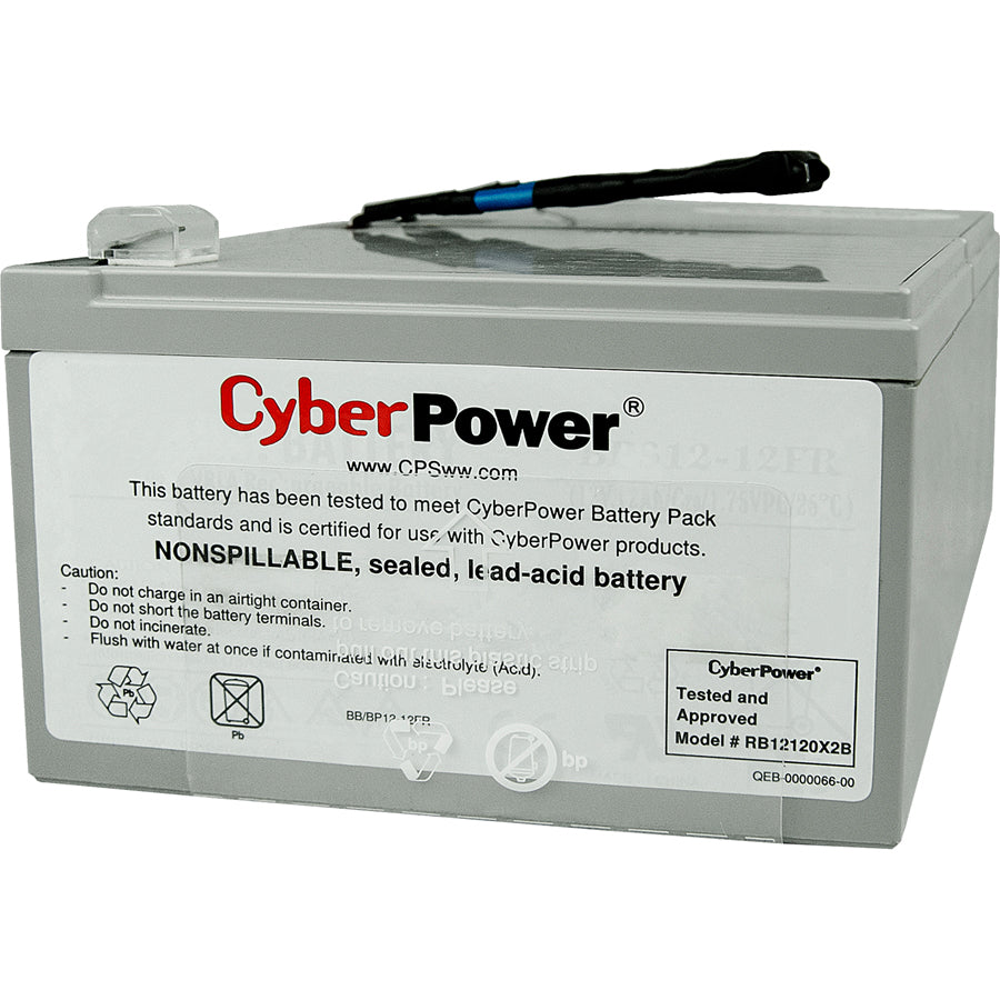 CyberPower RB12120X2B Battery Pack for PR1000LCD, 18-Mo WTY RB12120X2B