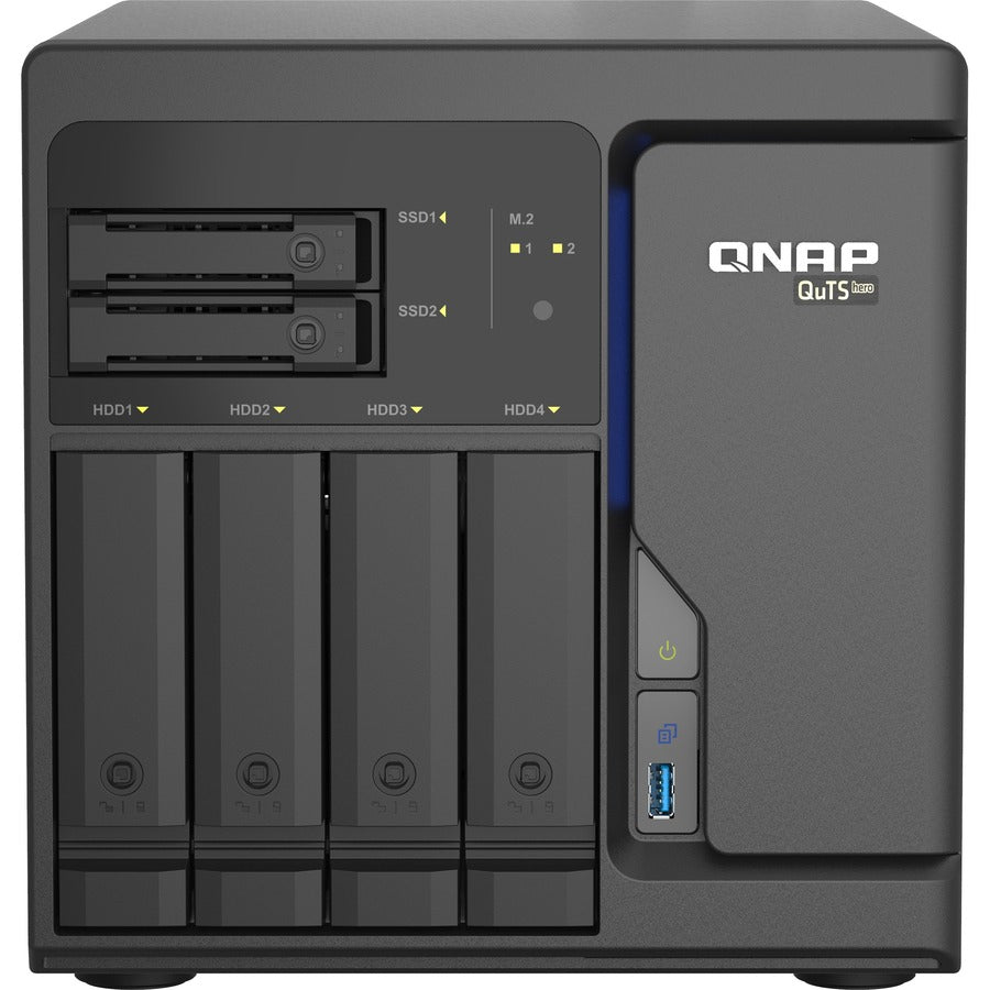 QNAP Cost-effective Intel Xeon D desktop QuTS Hero NAS with Quad-port 2.5GbE TS-H686-D1602-8G-US