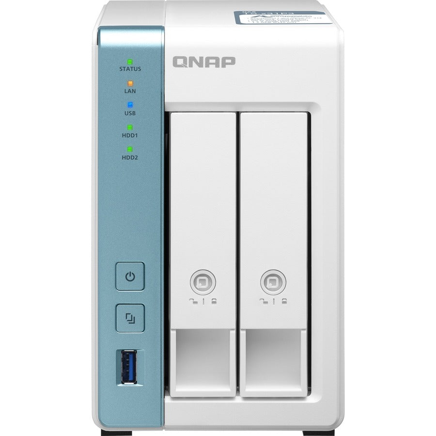 QNAP Quad-core 1.7GHz NAS with 2.5GbE and Feature-rich Applications for Home & Office TS-231P3-2G-US