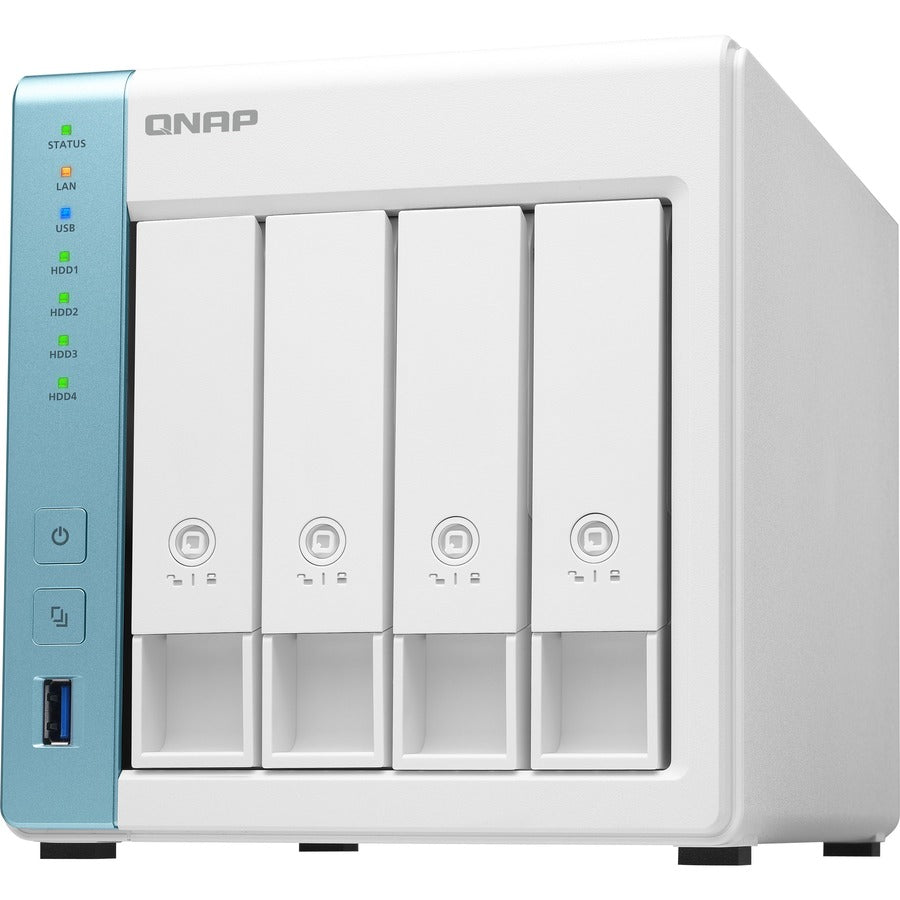 NAS QNAP Quad-core 1,7 GHz avec 2,5 GbE et applications riches en fonctionnalités pour la maison et le bureau TS-431P3-4G-US