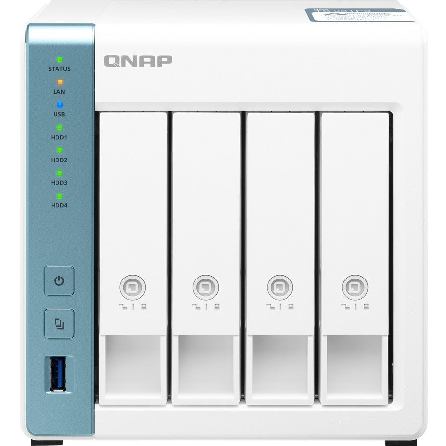 NAS QNAP Quad-core 1,7 GHz avec 2,5 GbE et applications riches en fonctionnalités pour la maison et le bureau TS-431P3-4G-US