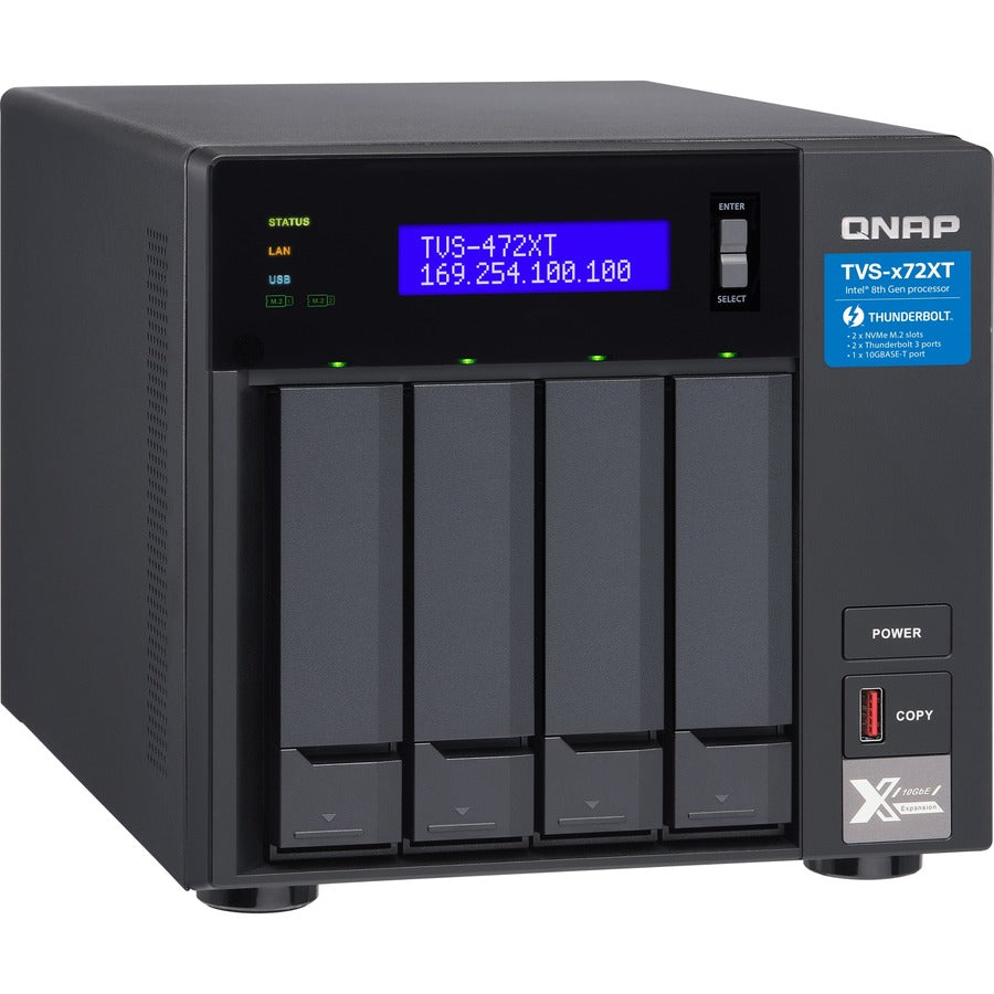 QNAP TVS-472XT-PT-4G Système de stockage SAN/NAS/DAS TVS-472XT-PT-4G-US