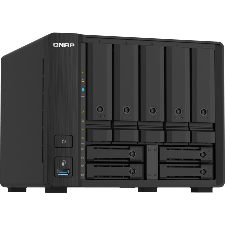 NAS QNAP compact à 9 baies avec 10 GbE SFP+ et 2,5 GbE pour des applications de fichiers plus fluides TS-932PX-4G-US