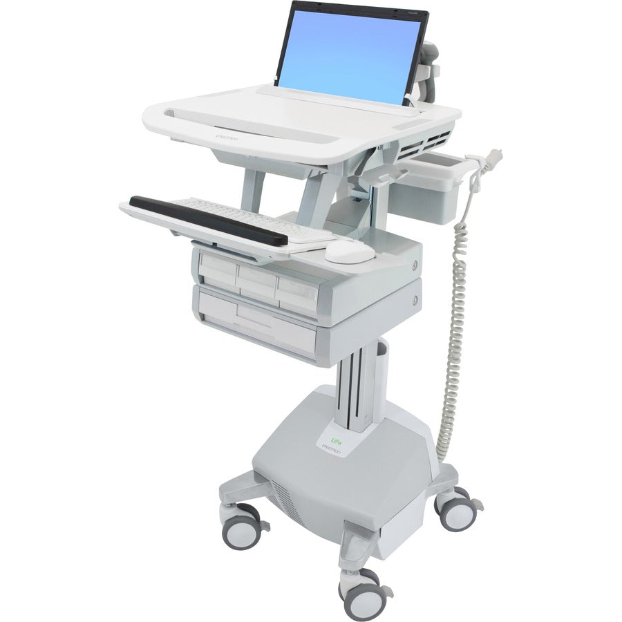 Ergotron StyleView Laptop Cart, LiFe Powered, 4 Drawers SV44-1142-1