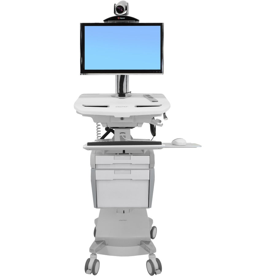 Ergotron StyleView Telepresence Cart, Single Monitor, Powered SV44-53E1-1