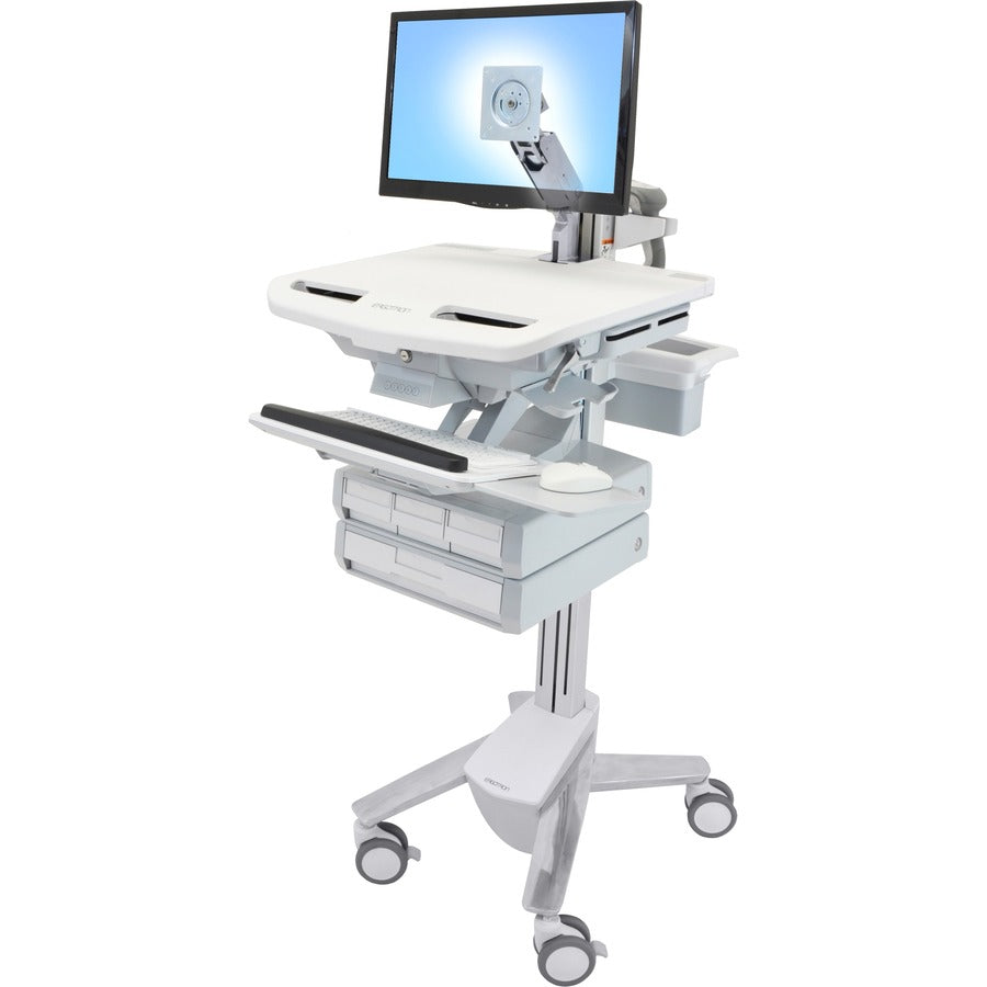 Ergotron StyleView Cart with LCD Arm, 4 Drawers SV43-1240-0