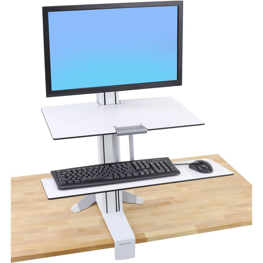 Ergotron WorkFit-S, Single HD with Worksurface+ (White) 33-351-211
