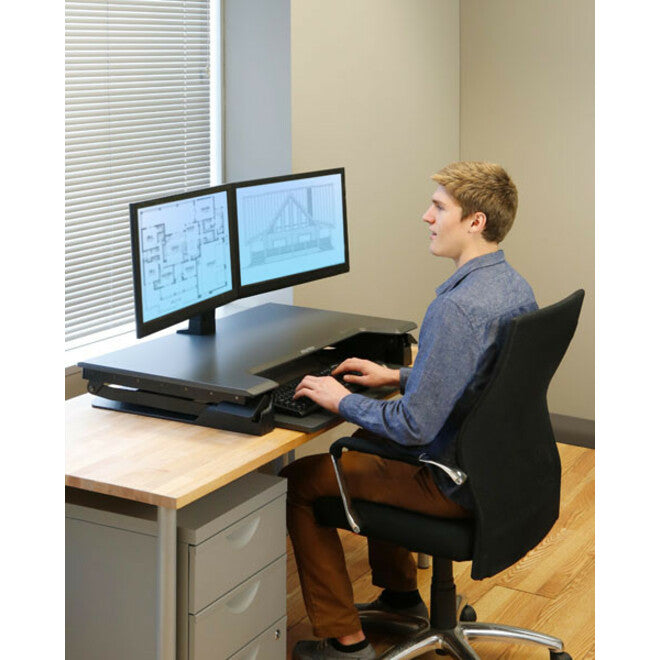 Ergotron WorkFit-TL, Sit-Stand Desktop Workstation - TAA Compliant Version 33-418-085