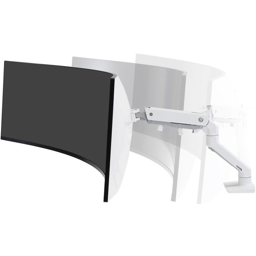 Ergotron Mounting Arm for Monitor, Curved Screen Display, LCD Display - White 45-647-216