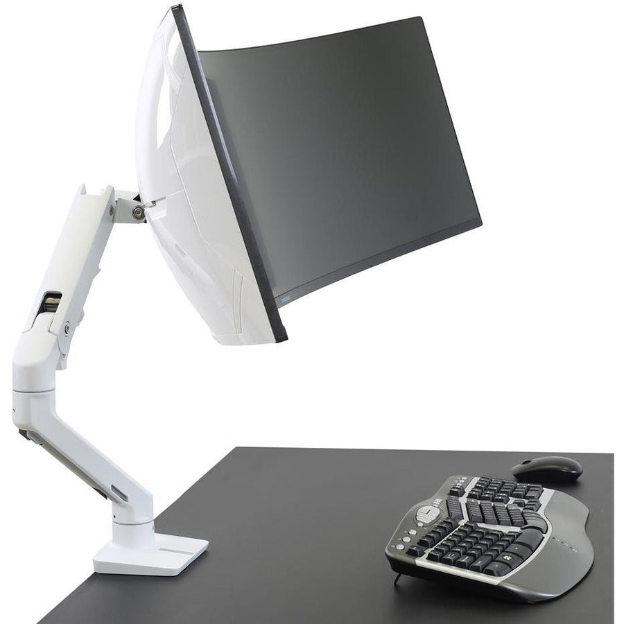 Ergotron Mounting Pivot for Monitor, Curved Screen Display, Mounting Arm - White 98-540-216