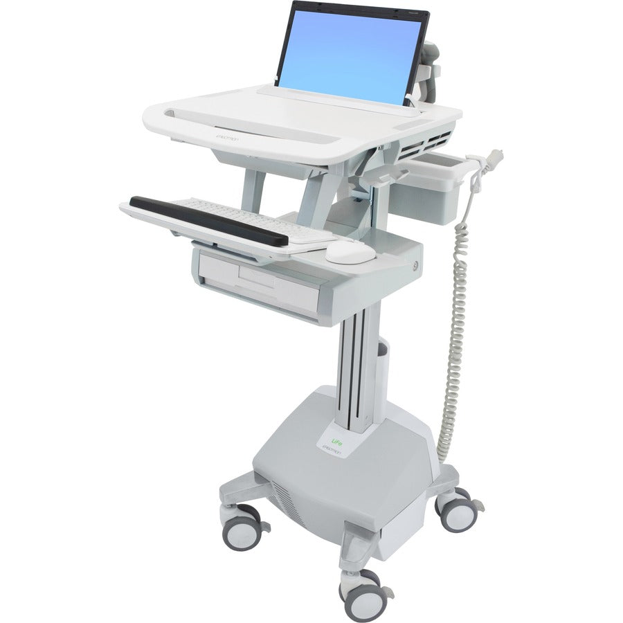 Ergotron StyleView Laptop Cart, LiFe Powered, 1 Drawer SV44-1112-1