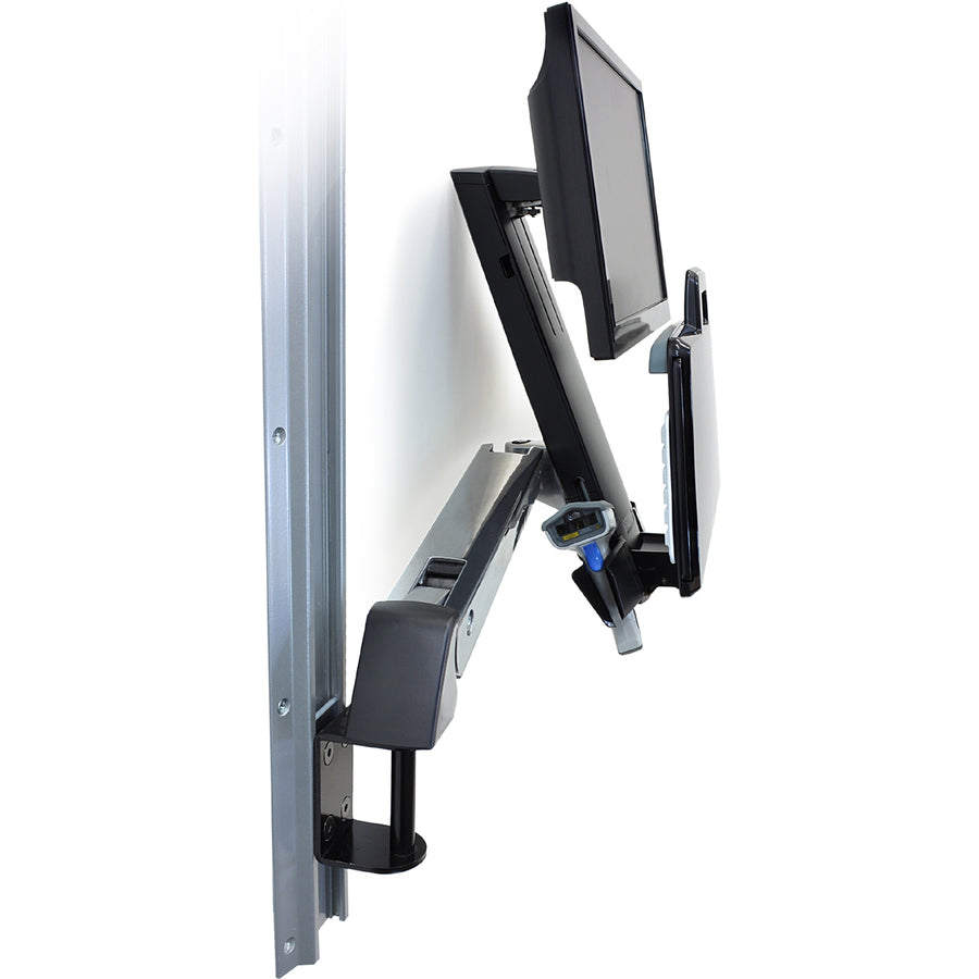 Ergotron StyleView 45-273-026 Multi Component Mount for Flat Panel Display, Keyboard, CPU - Polished Aluminum 45-273-026