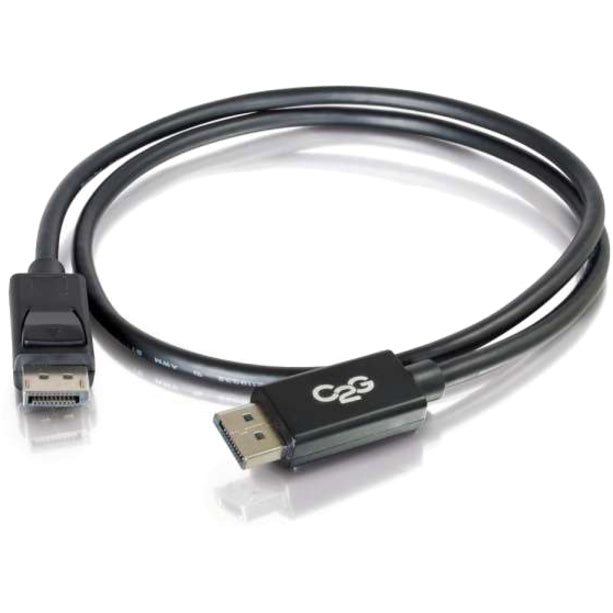 C2G 1ft DisplayPort Cable with Latches 8K UHD M/M - Black 54423