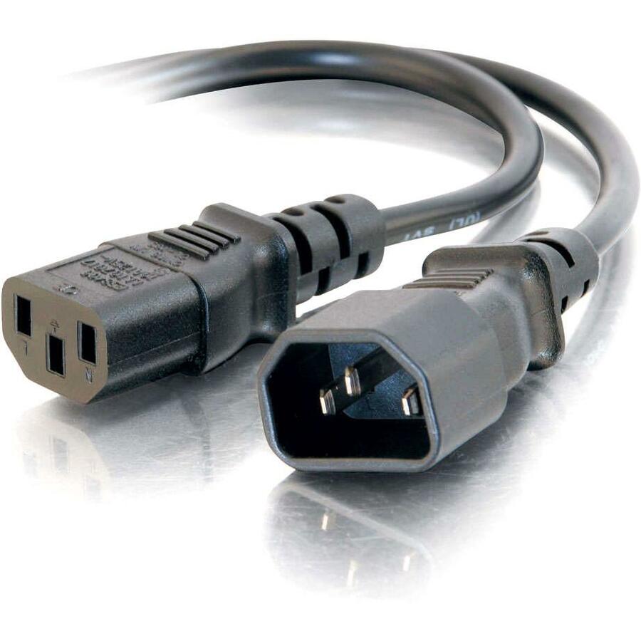 C2G 6ft 16 AWG 250 Volt Computer Power Extension Cord (IEC320C14 to IEC320C13) 29967