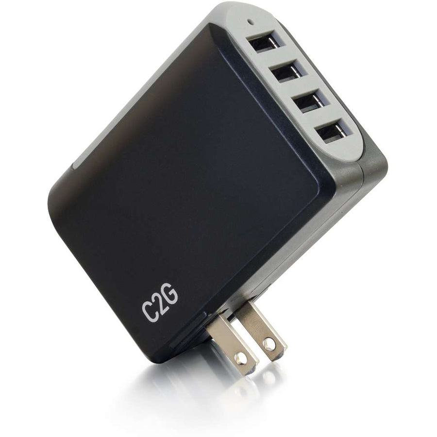 C2G 4-Port USB Wall Charger - AC to USB Adapter, 5V 4.8A Output 20277