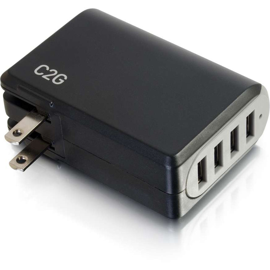 C2G 4-Port USB Wall Charger - AC to USB Adapter, 5V 4.8A Output 20277