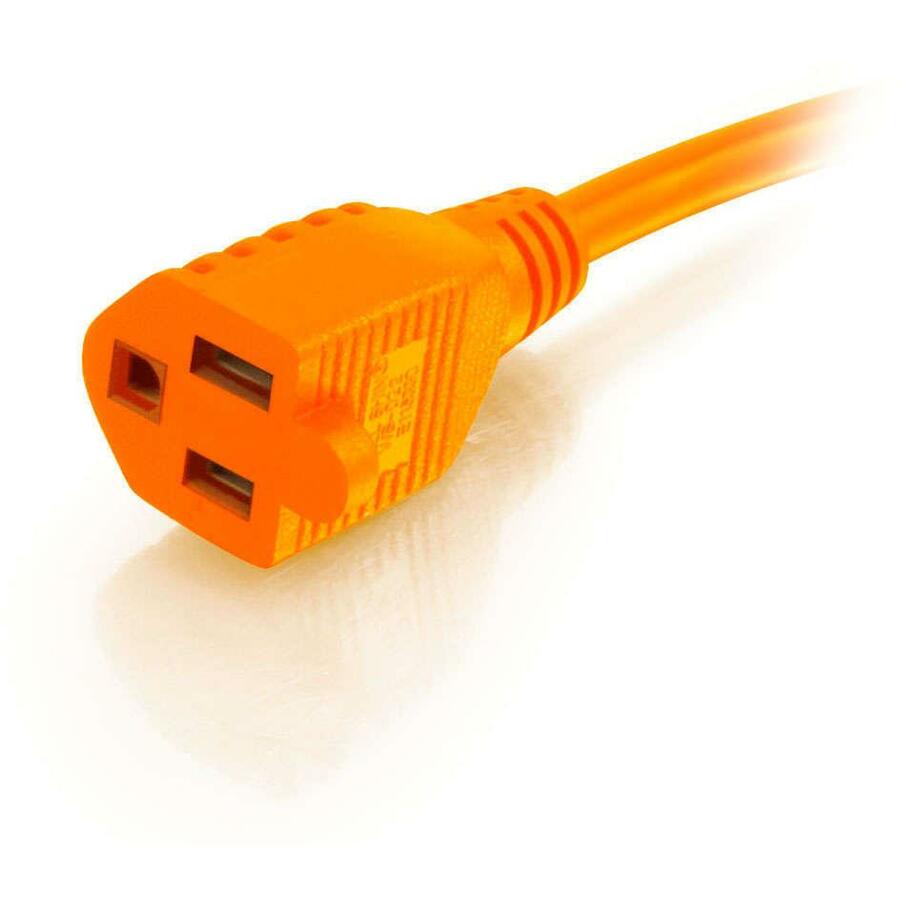 C2G 75ft 16 AWG Hospital Grade Power Extension Cord (NEMA 5-15P to NEMA 5-15R) - Orange 48062