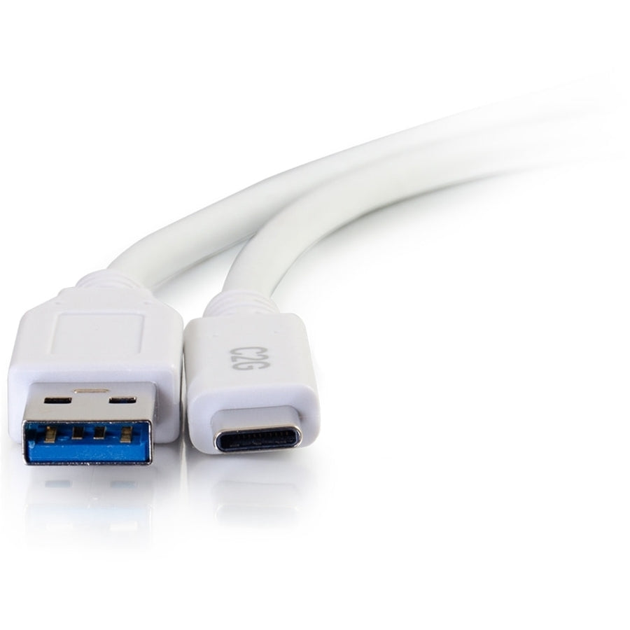 C2G 3ft USB 3.0 Type C to USB A - USB Cable White M/M 28835