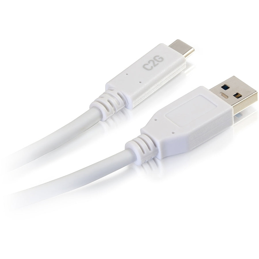 C2G 3ft USB 3.0 Type C to USB A - USB Cable White M/M 28835