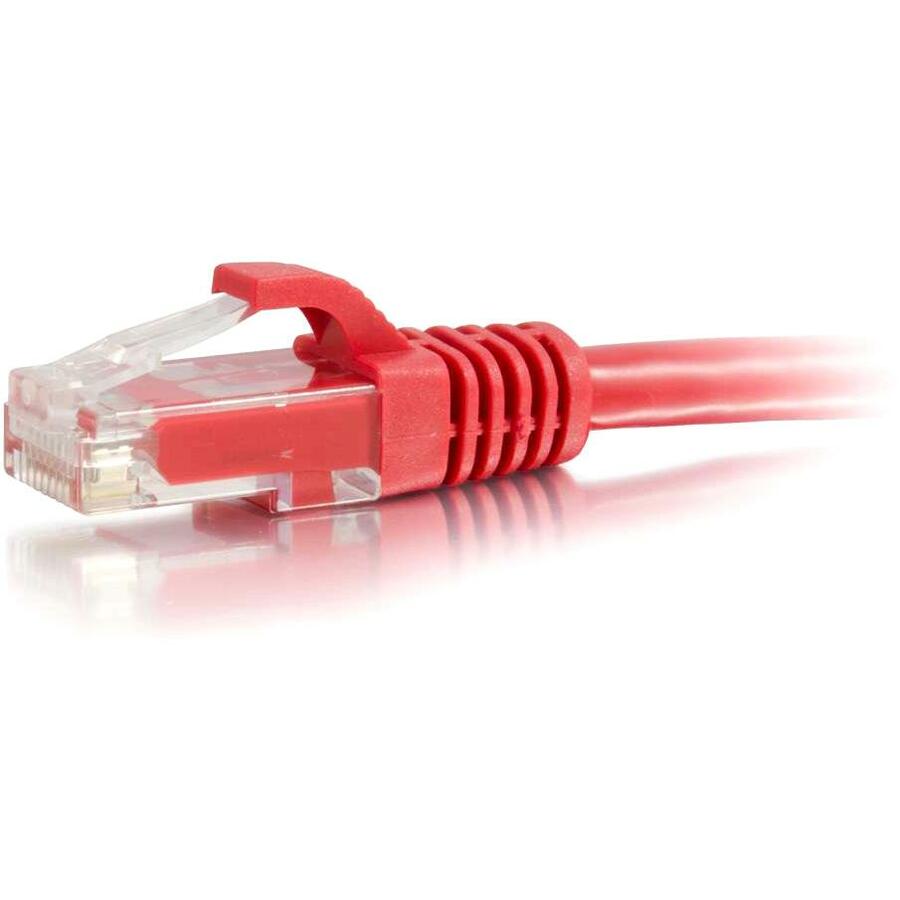 C2G Câble de brassage réseau non blindé Cat6 UTP sans accroc de 9 pi - Rouge 04002