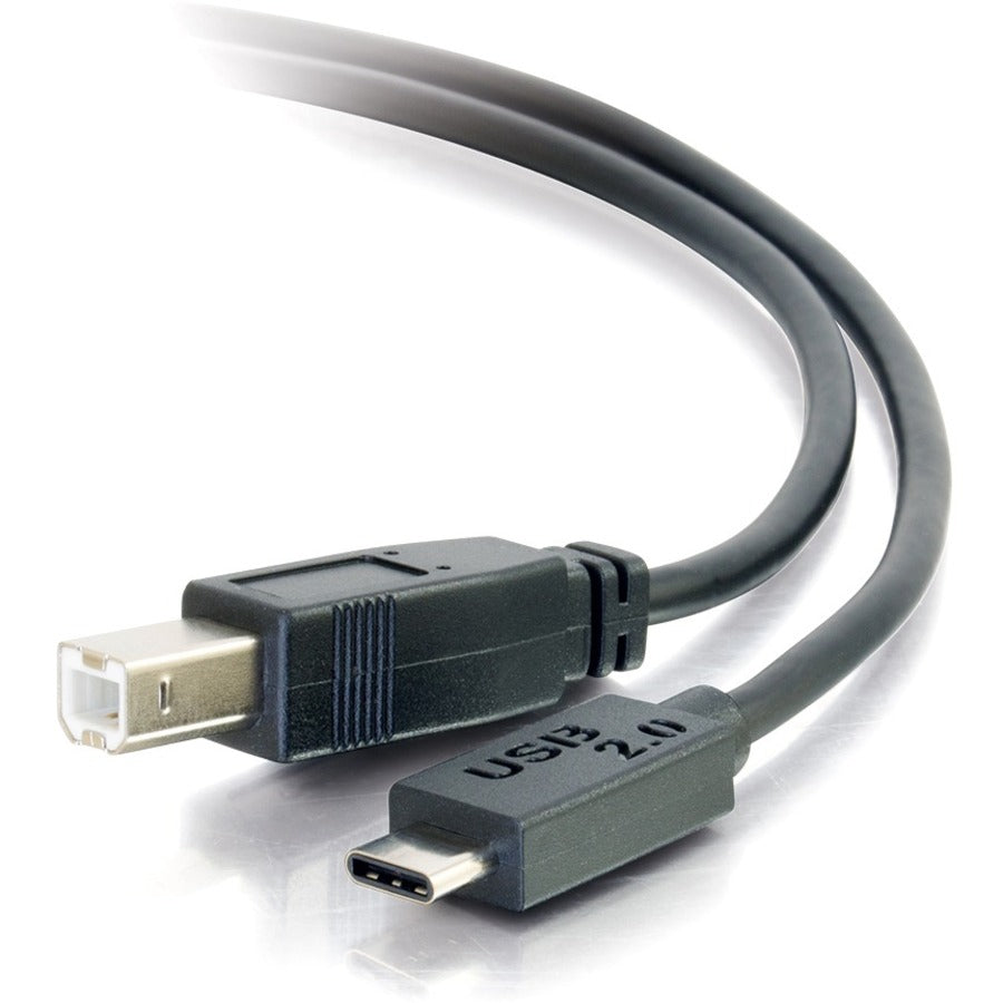 C2G 6ft USB 2.0 USB-C to USB-B Cable M/M - Black 28859