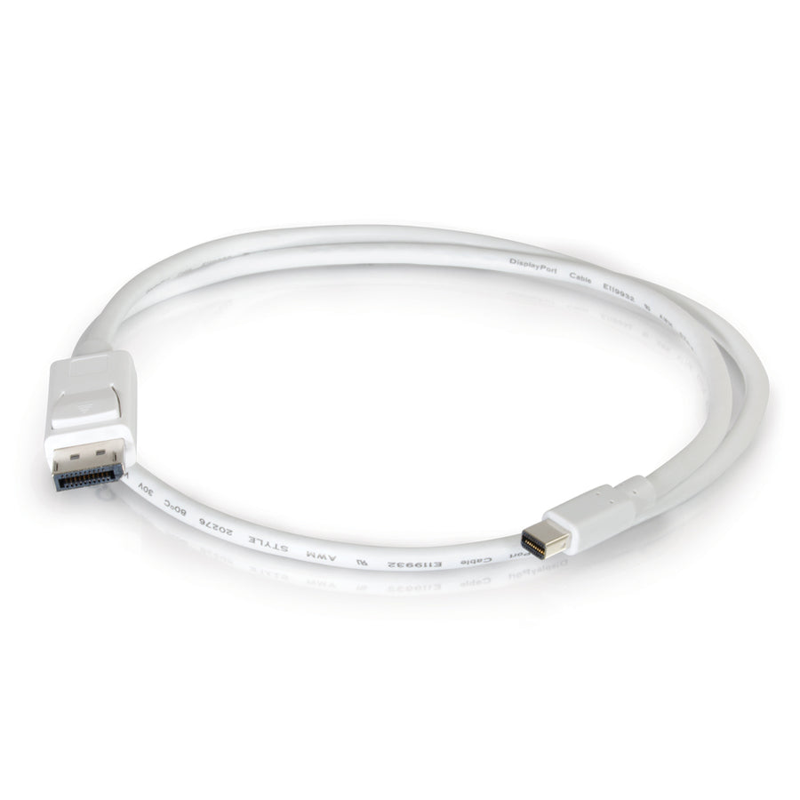 C2G 6ft Mini DisplayPort to DisplayPort Cable - White - M/M 54298