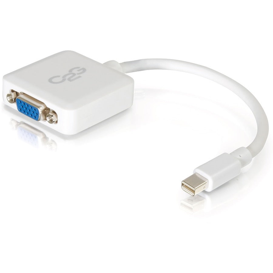 C2G 8in Mini DisplayPort Male to VGA Female Adapter Converter - White 54316