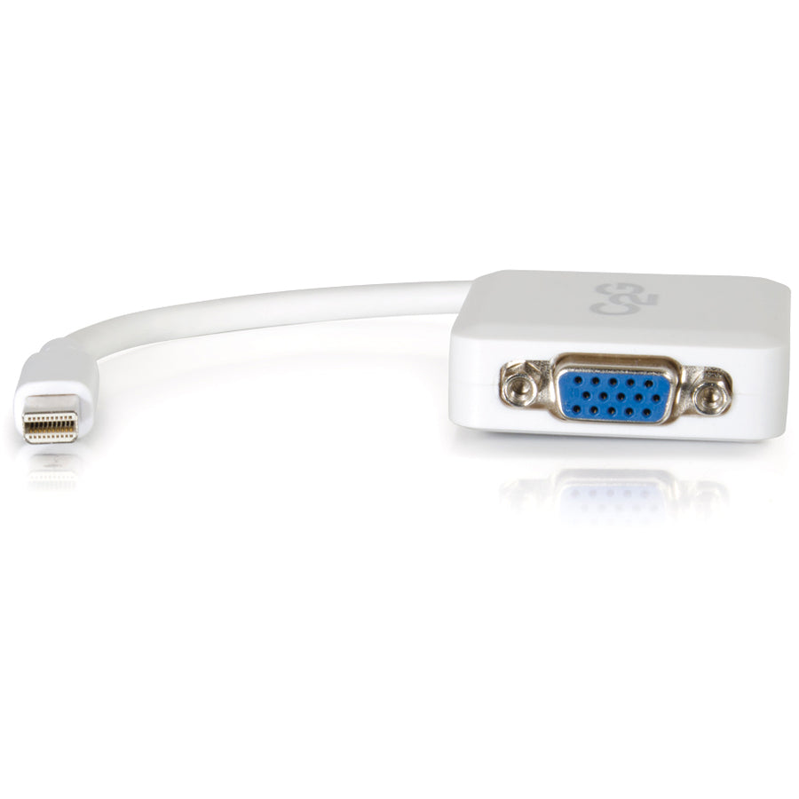 C2G 8in Mini DisplayPort Male to VGA Female Adapter Converter - White 54316