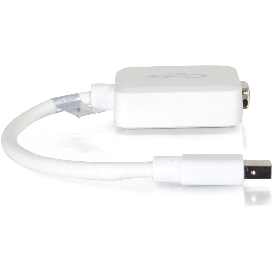 Convertisseur adaptateur C2G 8 pouces Mini DisplayPort mâle vers VGA femelle - Blanc 54316