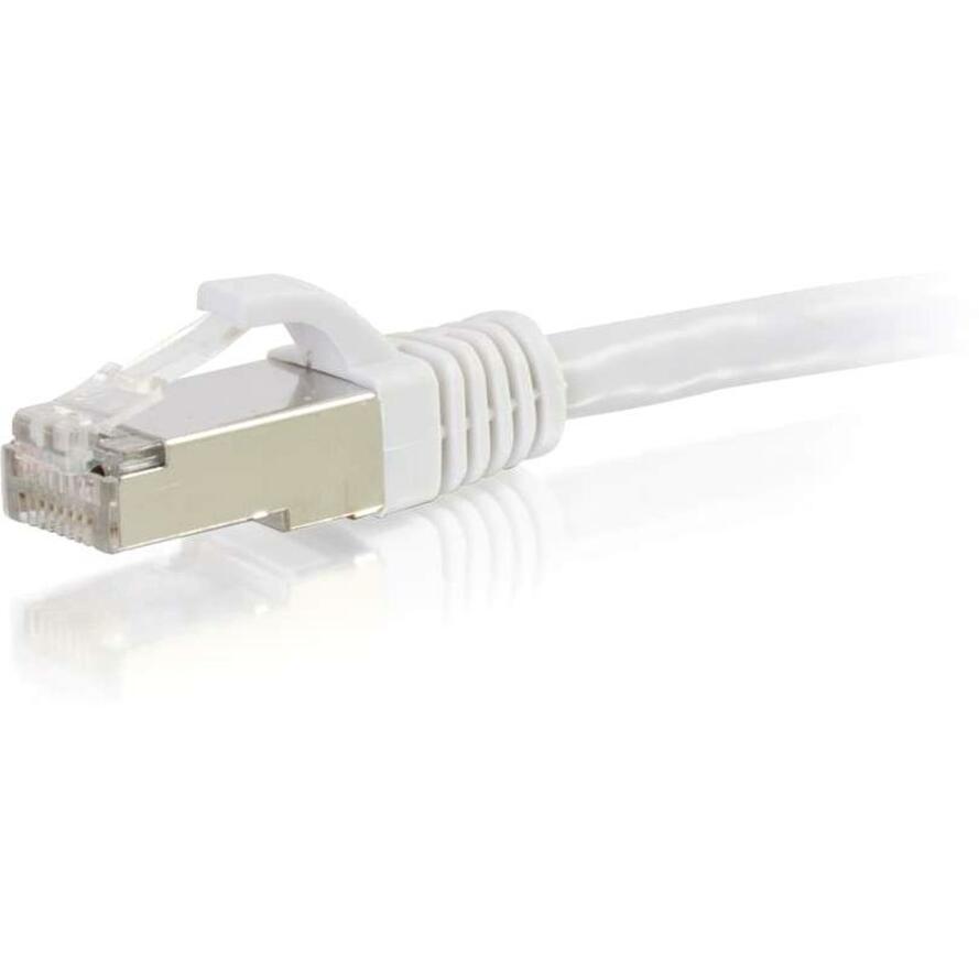 Câble de raccordement réseau C2G Cat6 blindé sans accroc (STP) de 9 pieds - Blanc 00922