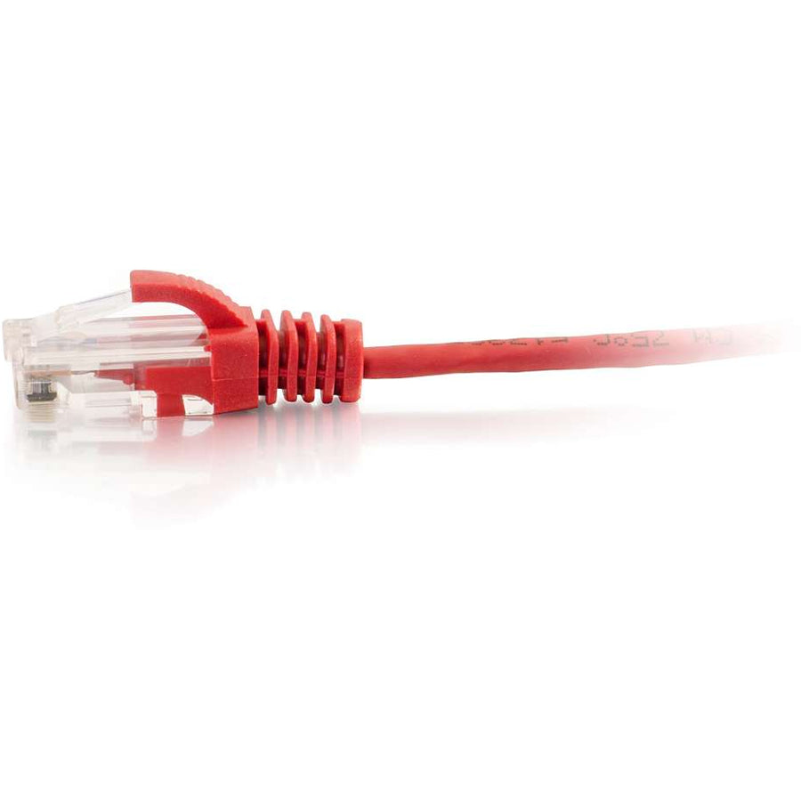 C2G 1ft Cat6 Ethernet Cable - Slim - Snagless Unshielded (UTP) - Red 01165