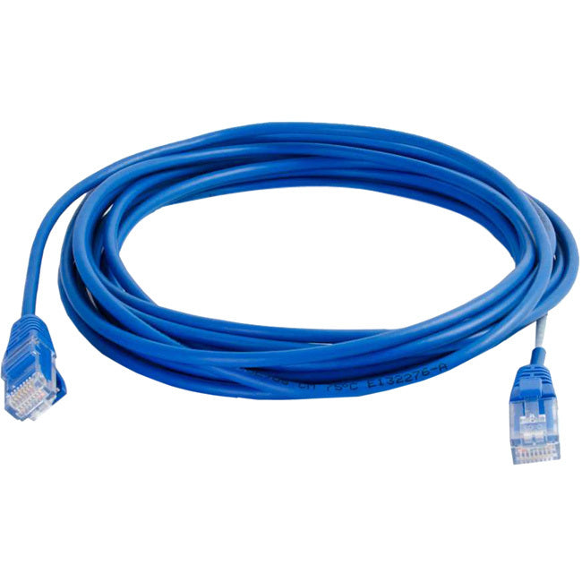 C2G 10 pieds Cat5e câble de raccordement réseau fin non blindé (UTP) sans accroc - bleu 01029