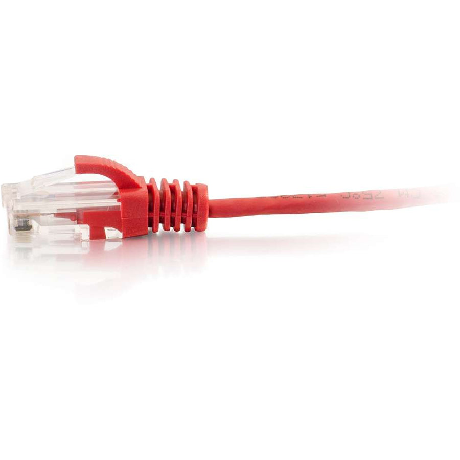 C2G 7ft Cat6 Ethernet Cable - Slim - Snagless Unshielded (UTP) - Red 01168