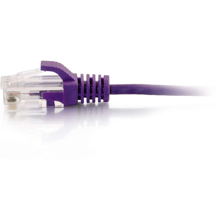 C2G 10ft Cat6 Snagless Unshielded (UTP) Slim Ethernet Network Patch Cable - Purple 01184