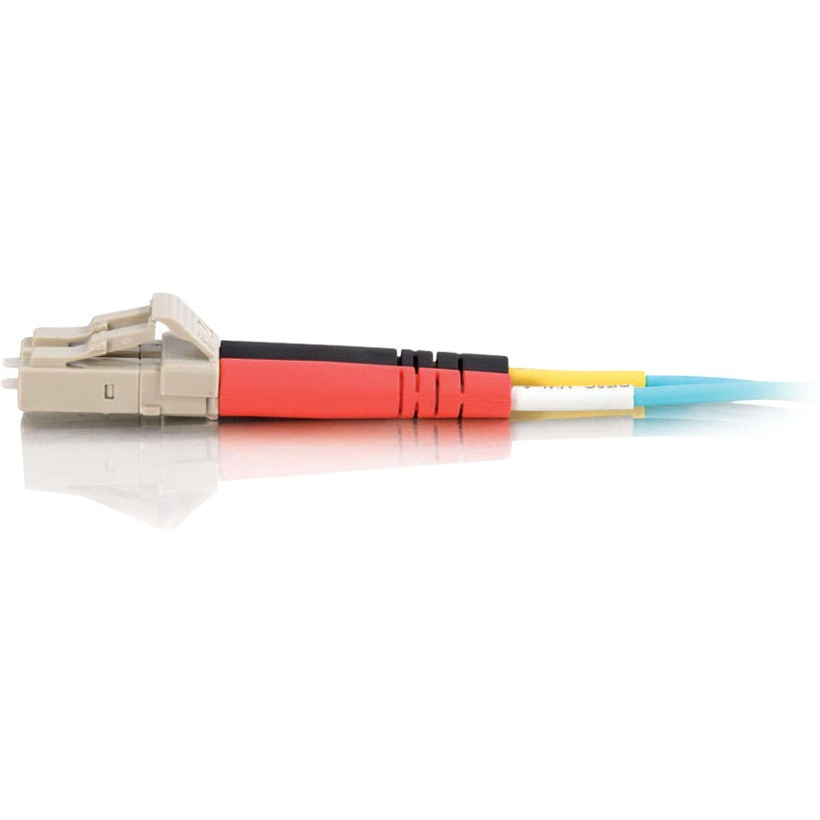 C2G 8m LC-LC 10Gb 50/125 OM3 Duplex Multimode PVC Fiber Optic Cable - Aqua 01114