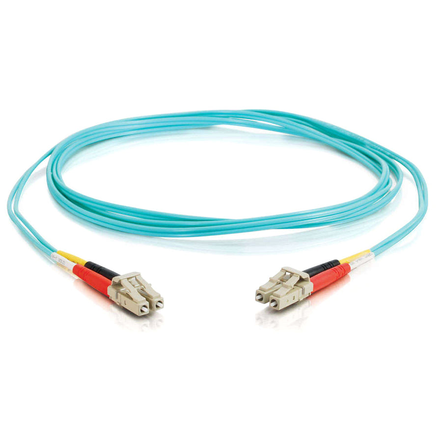 C2G 2m LC-LC 10Gb 50/125 OM3 Duplex Multimode PVC Fiber Optic Cable - Aqua 33046