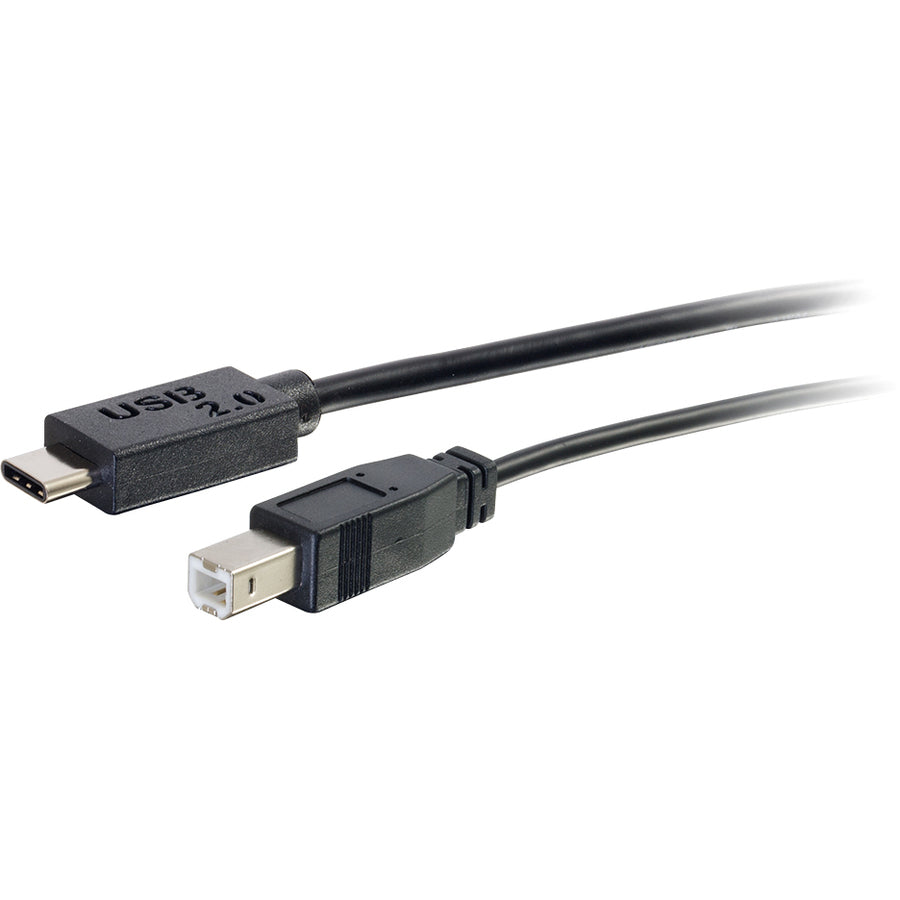 C2G 3ft USB 2.0 USB-C to USB-B Cable M/M - Black 28858