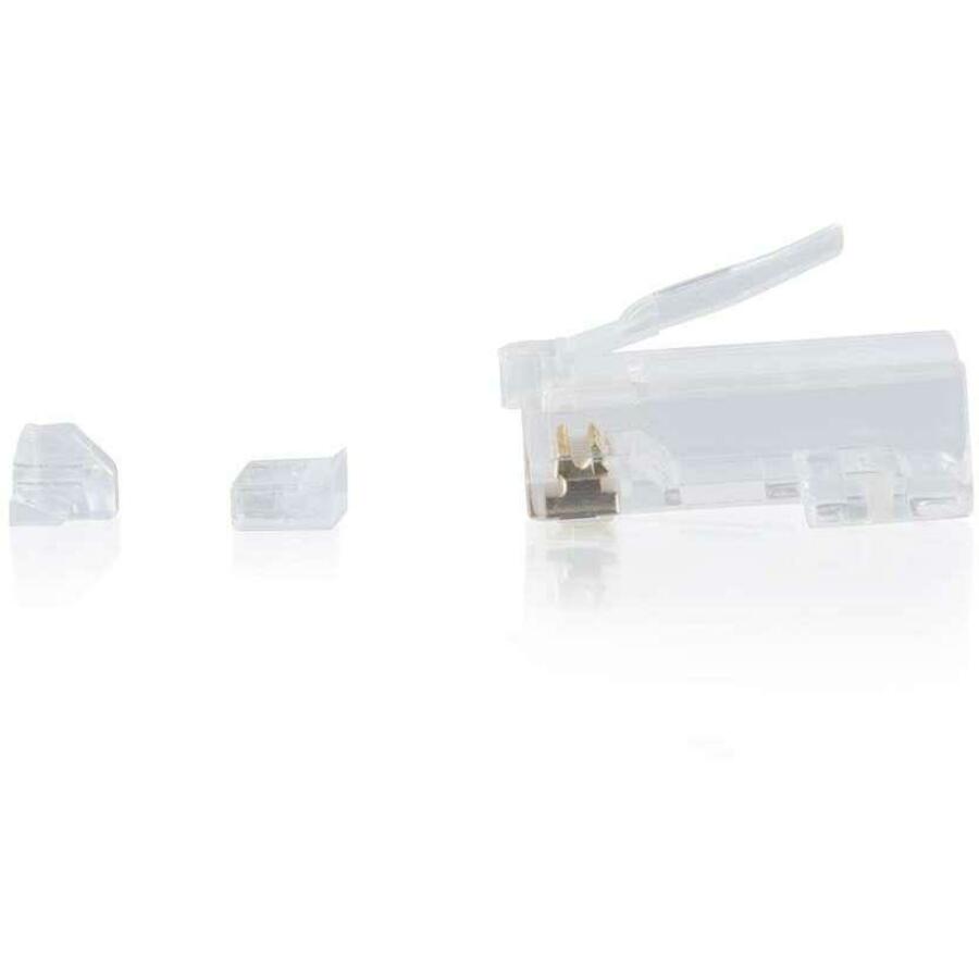 C2G RJ45 Cat6 Modular Plug for Round Solid/Stranded Cable - 50pk 00889