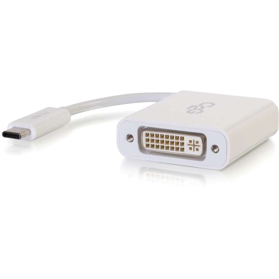Convertisseur adaptateur vidéo C2G USB-C vers DVI-D - Blanc 29484