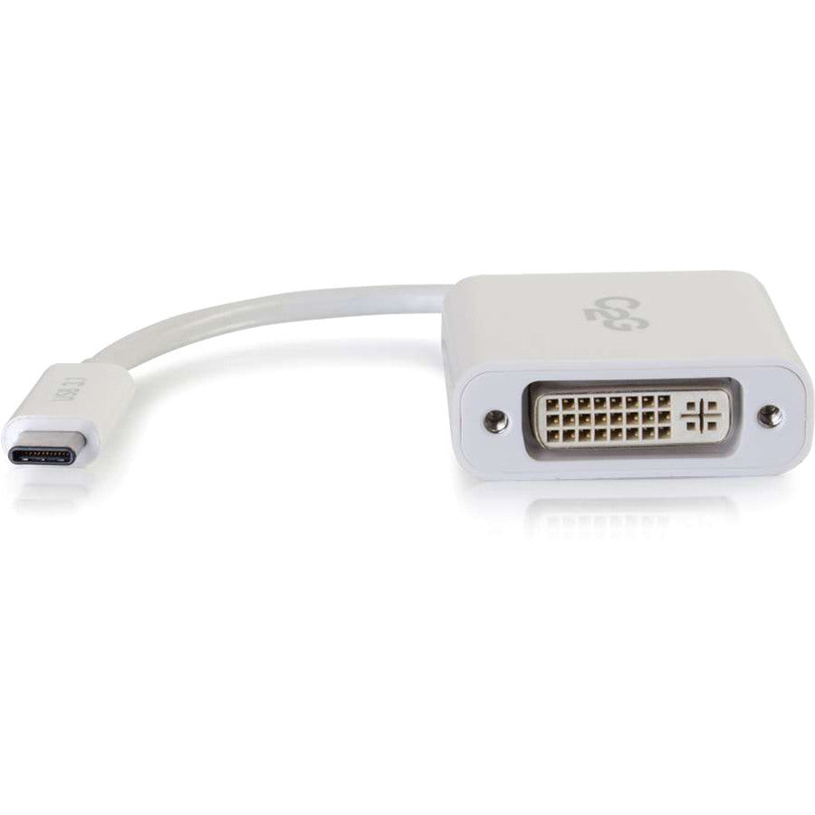 Convertisseur adaptateur vidéo C2G USB-C vers DVI-D - Blanc 29484