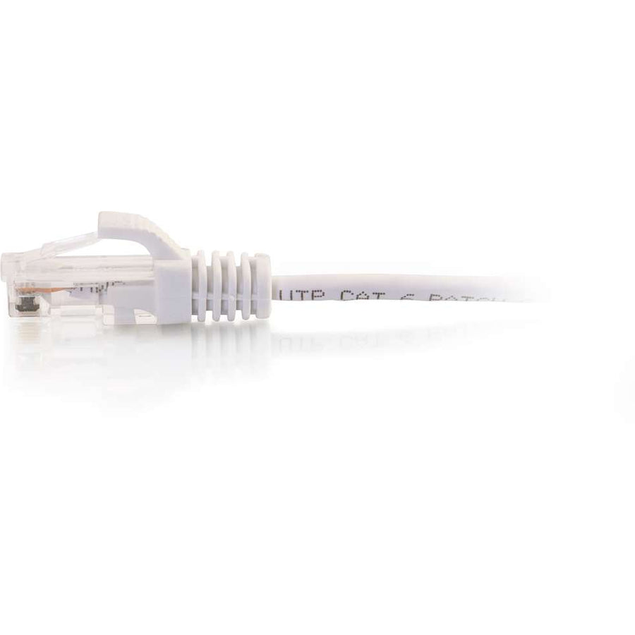 C2G 1ft Cat6 Snagless Unshielded (UTP) Slim Ethernet Network Patch Cable - White 01185