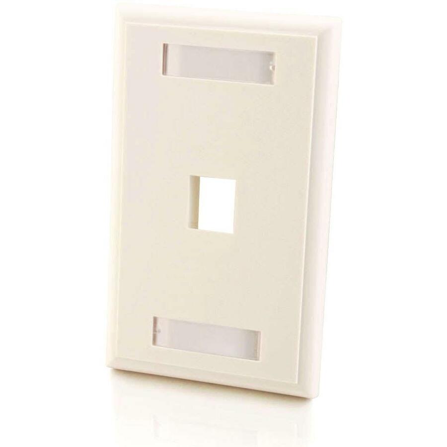 C2G 1 Socket Keystone Network/Multimedia Faceplate 03410